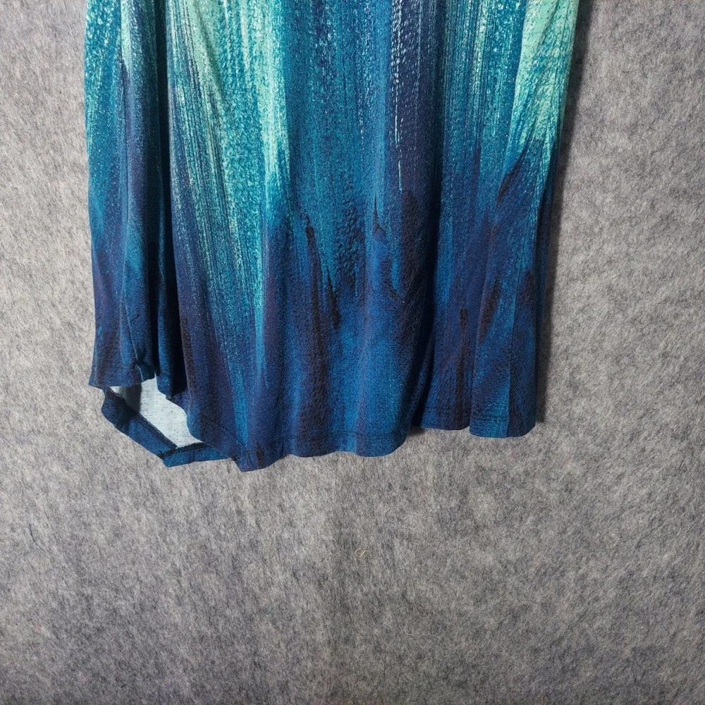 Soma Live Lounge Wear Sleep Dress XS Sleeveless Comfy‎ Asymmetric Hem Ombre Blue